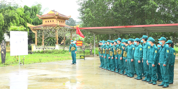 Xã Đông Thọ khai mạc huấn luyện lực lượng dân quân năm 2022